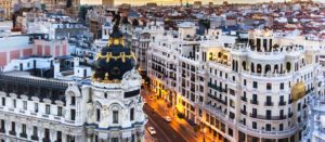 Aerial view of Madrid. 